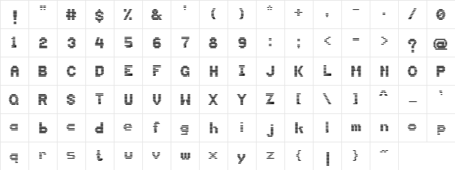 DS-Terminal Normal  glyph index