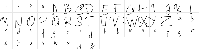 Geovana Regular  glyph index