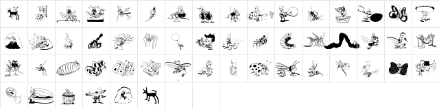 OurLittleDarlings-One Regular  glyph index