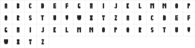 Idiotism Basic Regular  glyph index