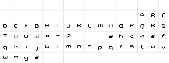 Flotsam Astronaut Regular  glyph index