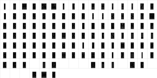 WagesOuter Negative Regular  glyph index