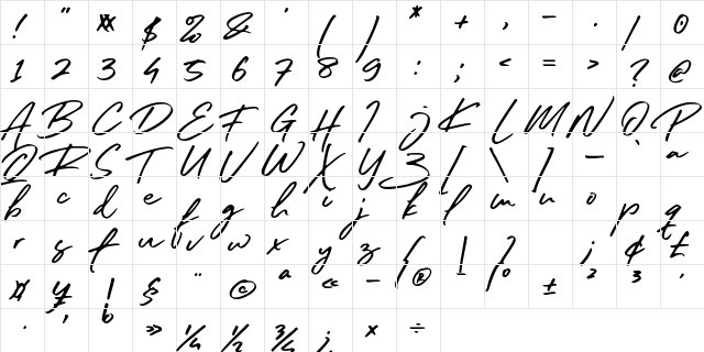 South Celebes Regular  glyph index