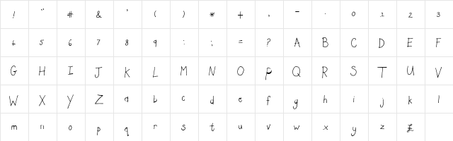 Marie Optional  glyph index