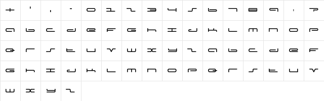 Captain Podd Regular  glyph index