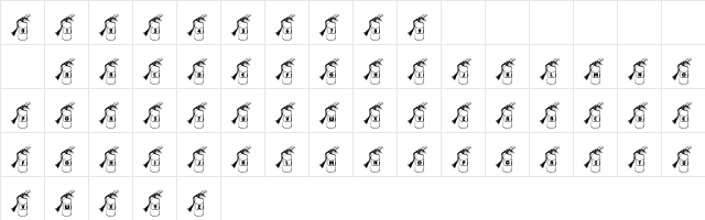 101! Fire Safety Regular  glyph index