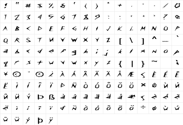 FZ UNIQUE 17 SPIKED EX Normal  glyph index