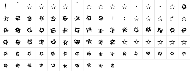 Film Fare Regular  glyph index