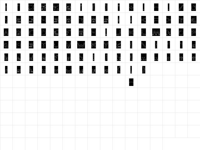 Stay Kind and REPEAT-Hollow-Inv Normal  glyph index