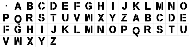 New Stencil tfb Regular  glyph index