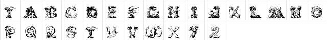 Lost World Regular  glyph index