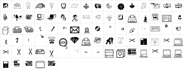 BusinessServices P02  glyph index