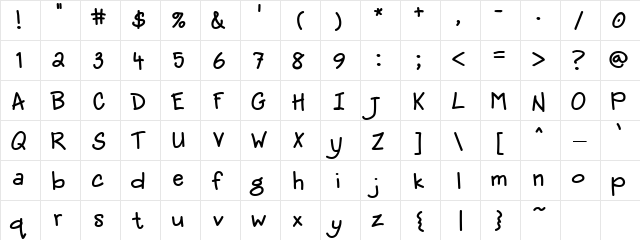 Scrap Simple Regular  glyph index