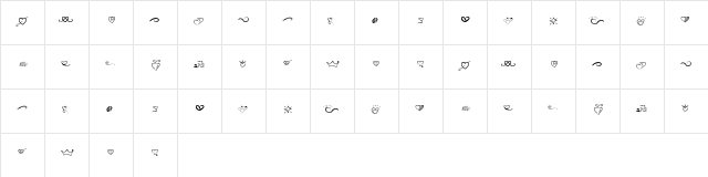Loveya Doodle Normal  glyph index