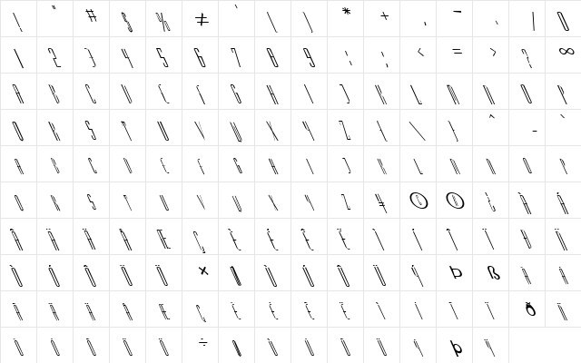 FZ BASIC 38 LEFTY Normal  glyph index