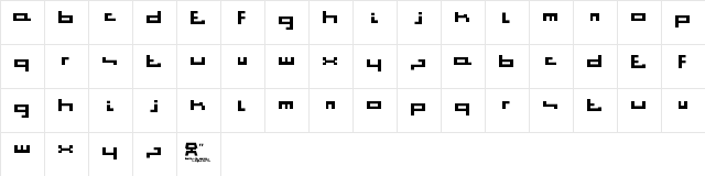 Bitstorm SQUARE Regular  glyph index