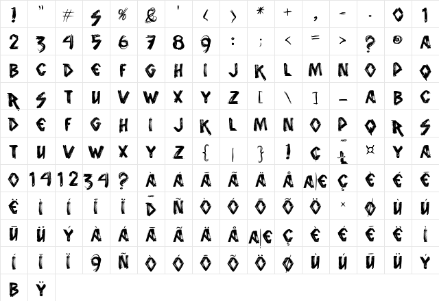 vtks animal 2 Regular  glyph index