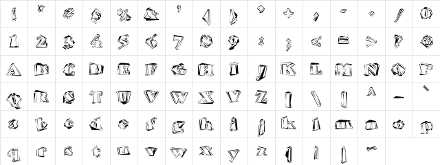 Hitech Regular  glyph index
