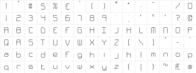Quarterly Thin BRK Normal  glyph index