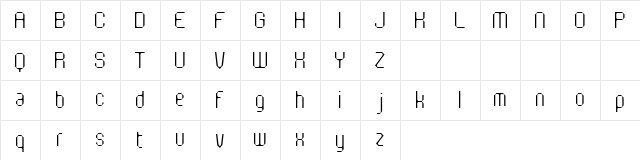 Fax Print Regular  glyph index