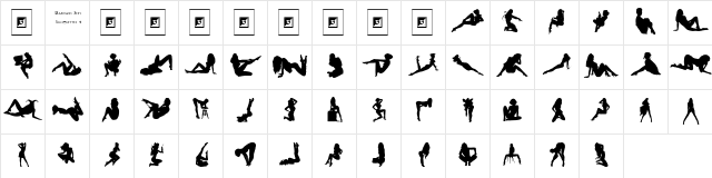 Darrians Sexy Silhouettes 4 Regular  glyph index