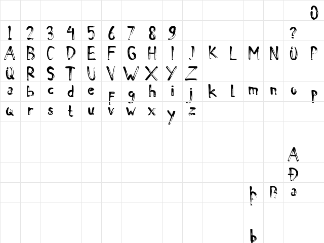 De La Rocha Demo Regular  glyph index