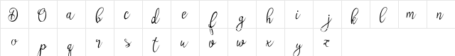 Olyber Demo  glyph index