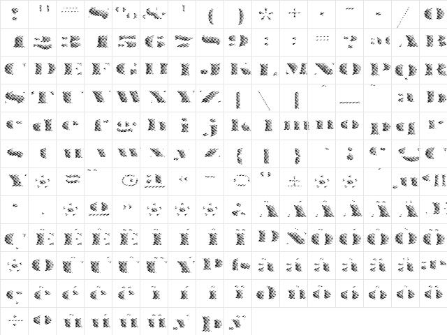 FederalNine Medium  glyph index