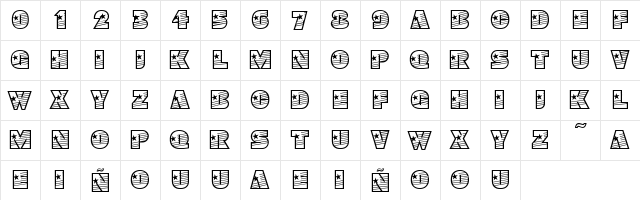 YoungStar Regular  glyph index