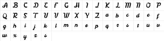 Boardley Demo Regular  glyph index