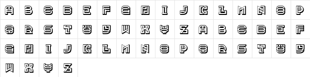 Museum Hollow Regular  glyph index