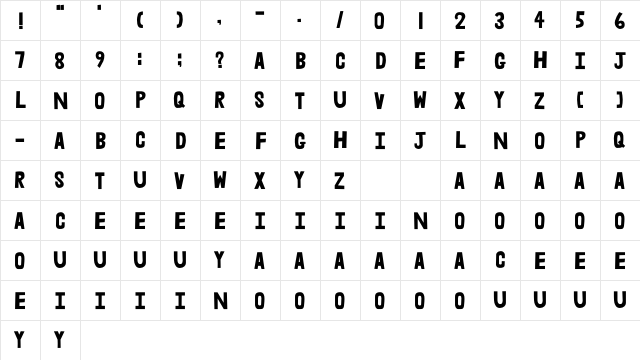 Black Lives Matter Regular  glyph index