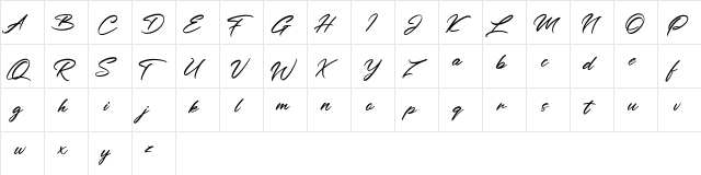 Outeris Free Font Regular  glyph index