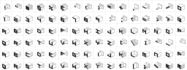 Qbicle1BRKMK Regular  glyph index