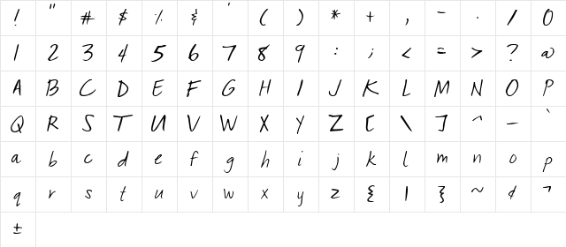 2Peas Quick Regular  glyph index