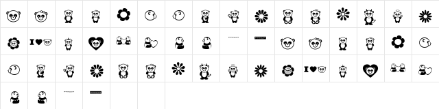 Pandamonium BV Regular  glyph index