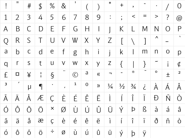 DB Head Light  glyph index