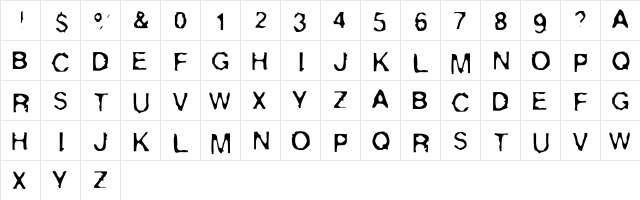 MyShoesAndSocks Regular  glyph index