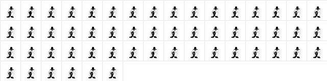 FL Flasher Regular  glyph index