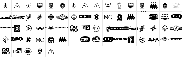 Pr䳥nt 60 Regular  glyph index