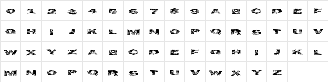 FlameTime Regular  glyph index
