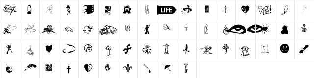 Aiding1 Regular  glyph index