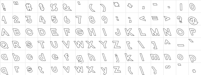 Nordica Plus NordicaClassicBkExtOpOblOl  glyph index