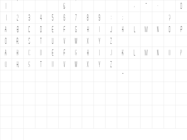 EspritCapsSSK Regular  glyph index