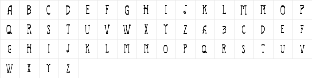 Railway FREE Regular  glyph index