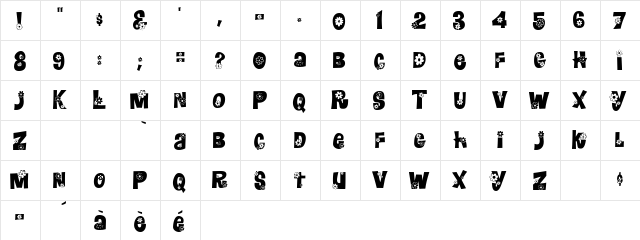 Floralies Regular  glyph index