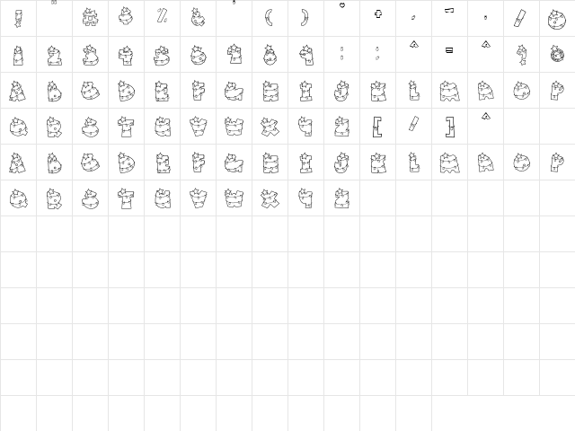 LD Christmas Lights Regular  glyph index