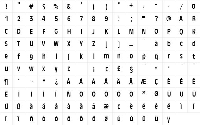 AntiqueOliTRegConRo1 Regular  glyph index