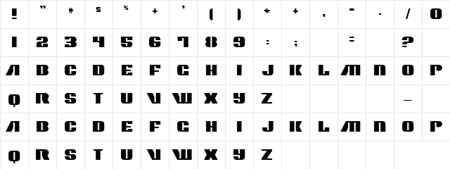 Brooklyn Regular  glyph index