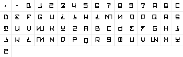 Walkthru Regular  glyph index